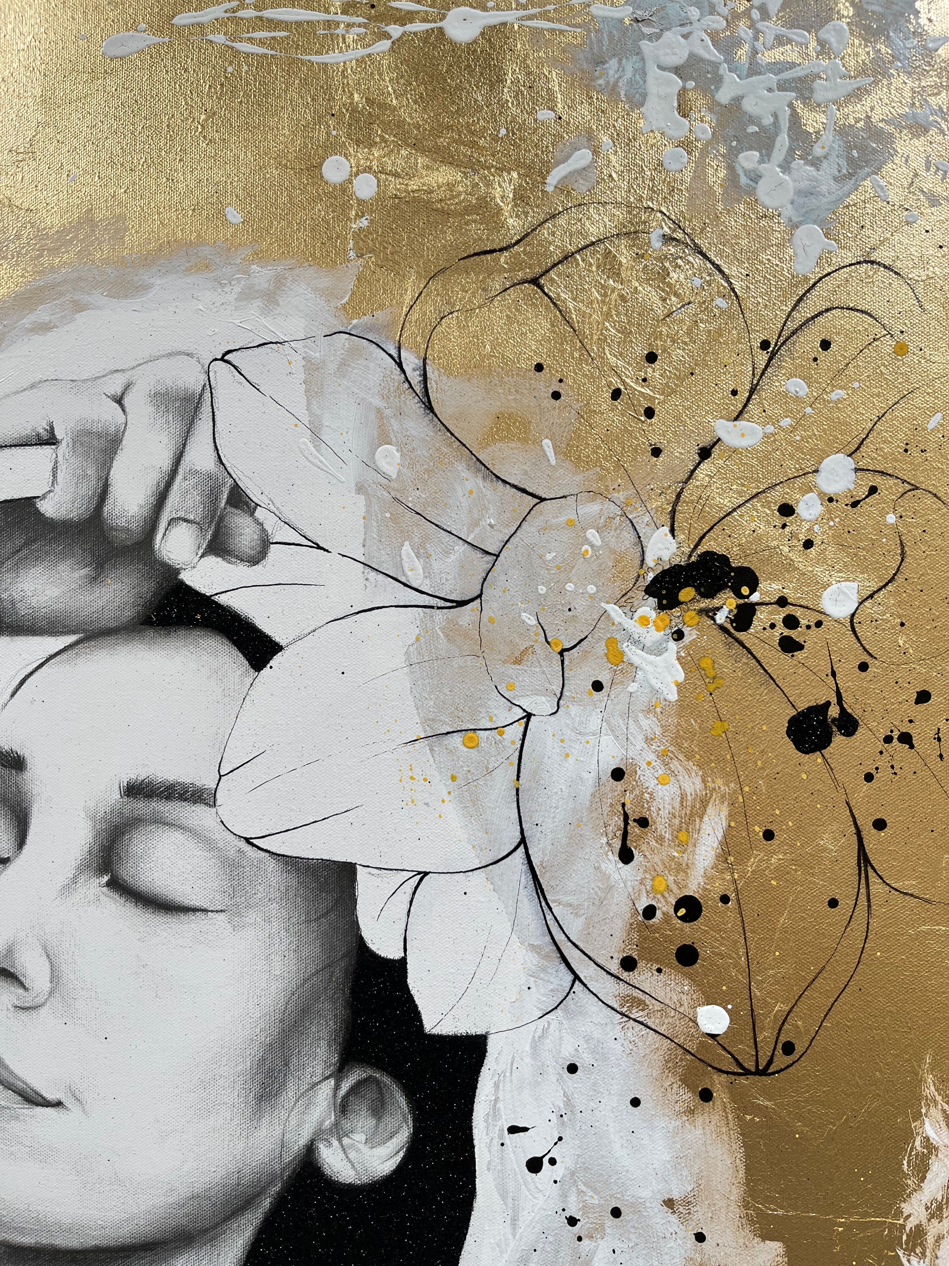 Kunstwerk courage Nadine Elsner Art. Detailfoto des fertigen Werks.