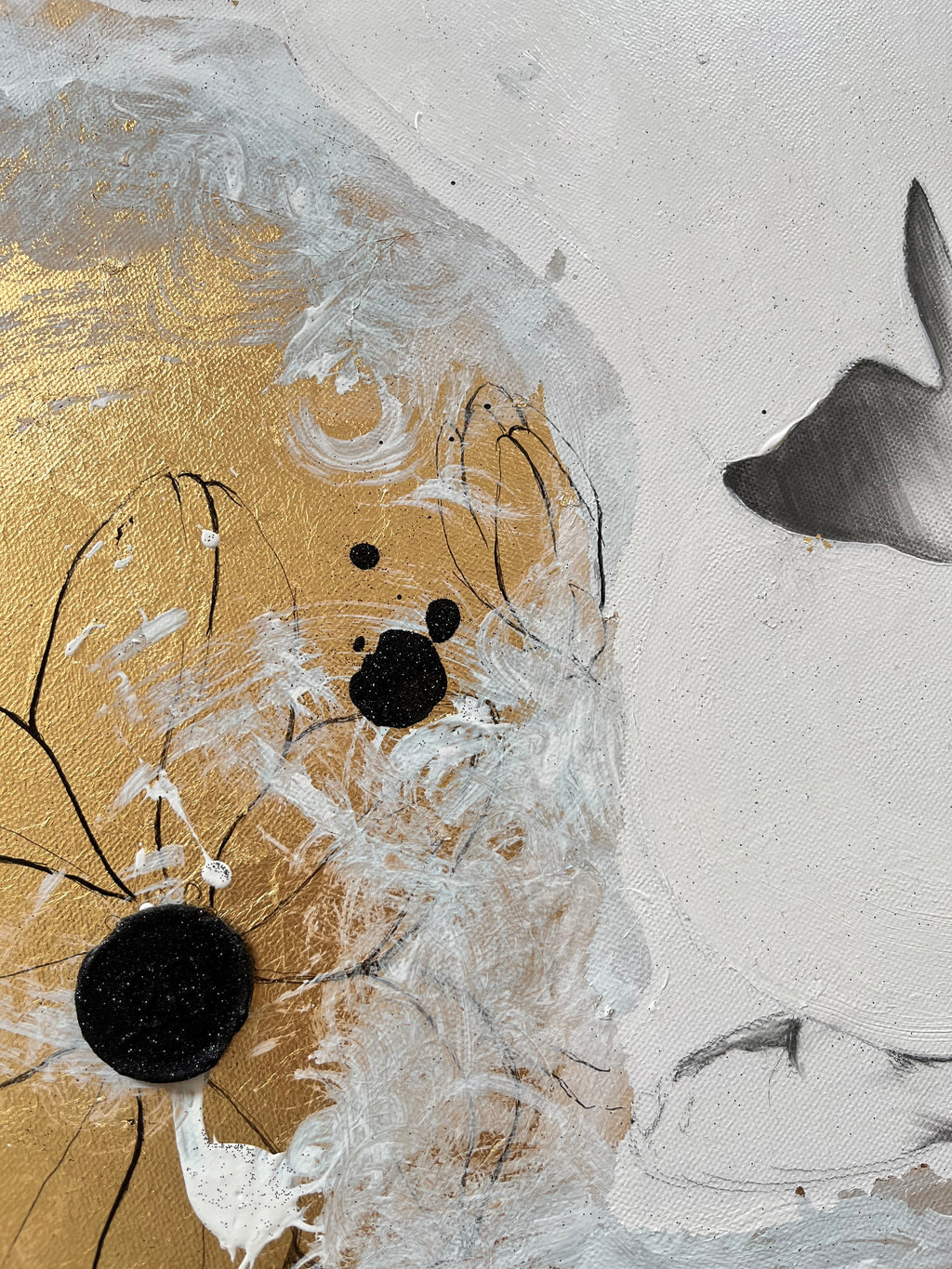 Kunstwerk trust Nadine Elsner Art. Detailaufnahme des Werkes.