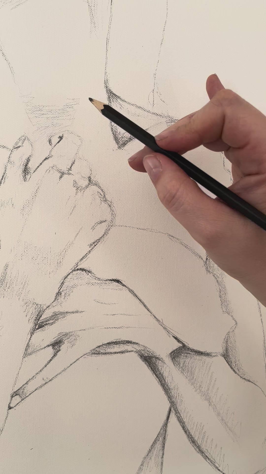 Video Nadine Elsner Art Kunstwerk Homecoming während der Entstehung. Während des Zeichnens.